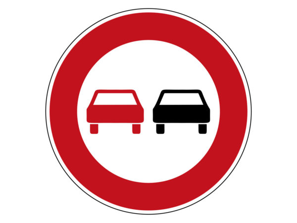 Verkehrszeichen 276 Ueberholverbot Fuer Kraftfahrzeuge Radfahrausbildung Grundschule Parcours